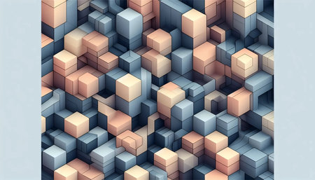 Abstract wallpaper with geometric pattern, Ai generated image