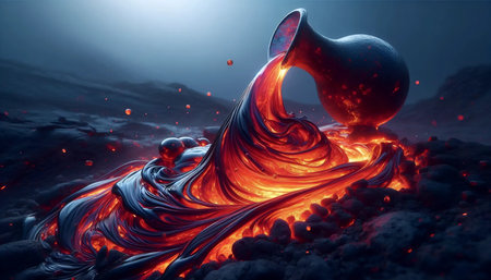 Abstract wallpaper with liquid glass effect, Ai generated image