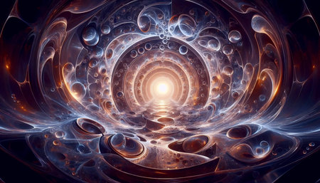 Abstract wallpaper with liquid glass effect, Ai generated image