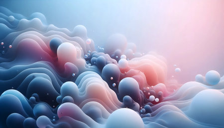 Abstract wallpaper with liquid glass effect, Ai generated imageの写真素材