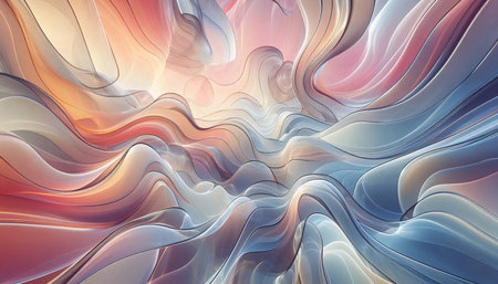 Abstract wallpaper with liquid glass effect, Ai generated image