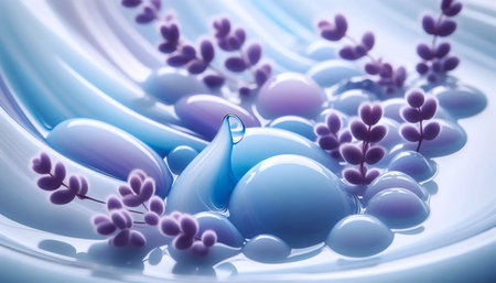 Abstract wallpaper with liquid glass effect, Ai generated image