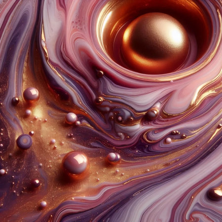 Abstract wallpaper with liquid glass effect, Ai generated image