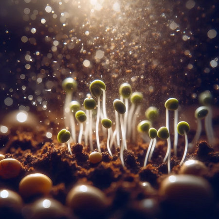 A microgreen seedling emergence, Ai generated image