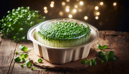 A microgreens packaging concept, Ai generated imageの写真素材