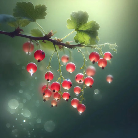 A delicate currant branch, Ai generated image