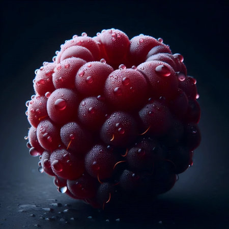 A perfect boysenberry specimen, Ai generated imageの写真素材