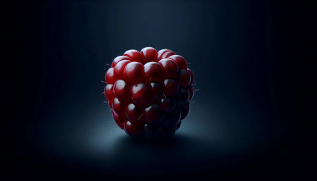 A perfect boysenberry specimen, Ai generated image
