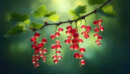 A delicate currant branch, Ai generated image