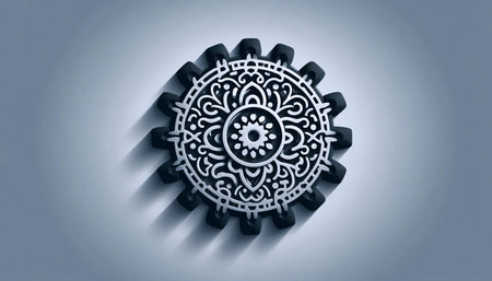 A neumorphic gear settings icon, AI generated image