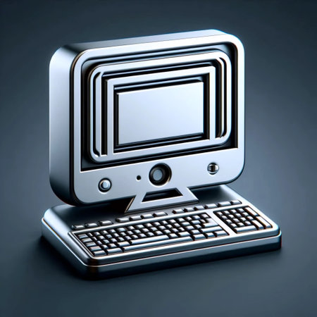 A neumorphic laptop icon, AI generated image