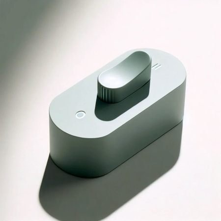 A neumorphic toggle switch, AI generated image