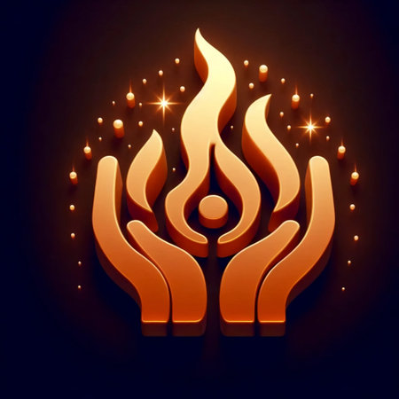 A neumorphic fire icon, AI generated image