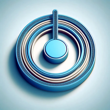 A neumorphic radio button icon, AI generated image
