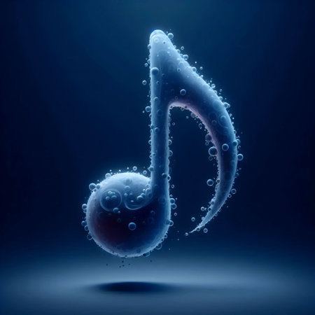 A neumorphic music note icon, AI generated image