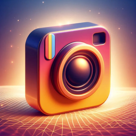 A neumorphic camera icon, AI generated image