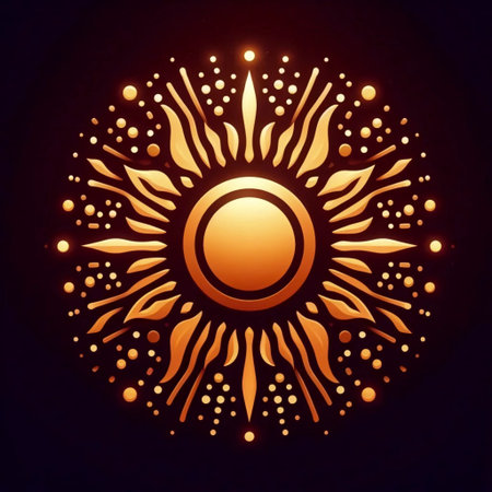 A neumorphic sun weather icon, AI generated imageの写真素材