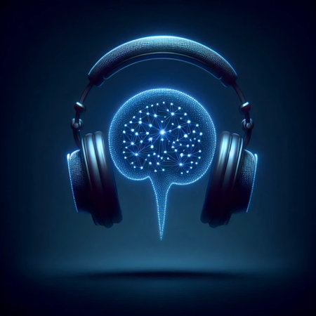 A neumorphic headphones icon, AI generated image