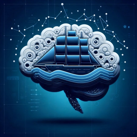 A neumorphic ship icon, AI generated image