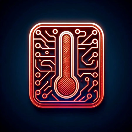 A neumorphic thermometer icon, AI generated image