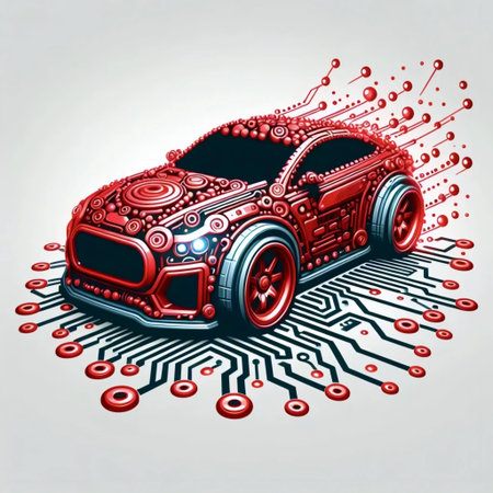 A neumorphic car icon, AI generated image