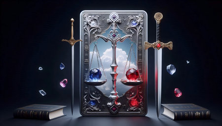Hyper-realistic abstract Tarot card design, Ai generated image