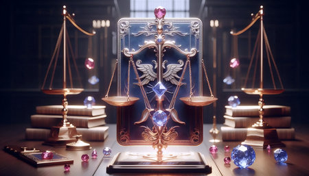 Hyper-realistic abstract Tarot card design, Ai generated imageの写真素材