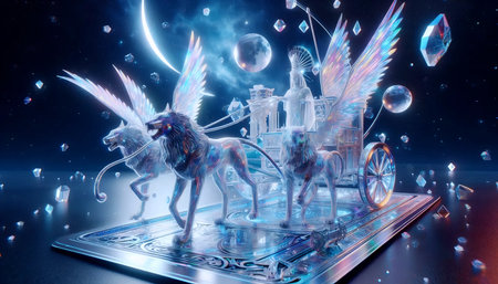 Hyper-realistic abstract Tarot card design, Ai generated imageの写真素材