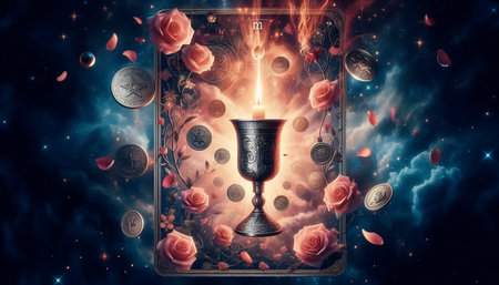 Hyper-realistic abstract Tarot card design, Ai generated imageの写真素材