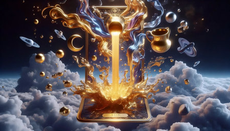 Hyper-realistic abstract Tarot card design, Ai generated image