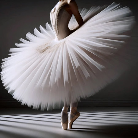Tutu layers unfolding like flower petals, Ai generated image