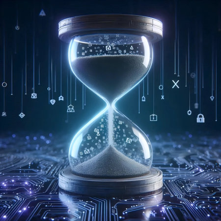 A digital hourglass, Ai generated image
