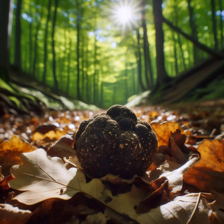 A black truffle treasure, Ai generated imageの写真素材