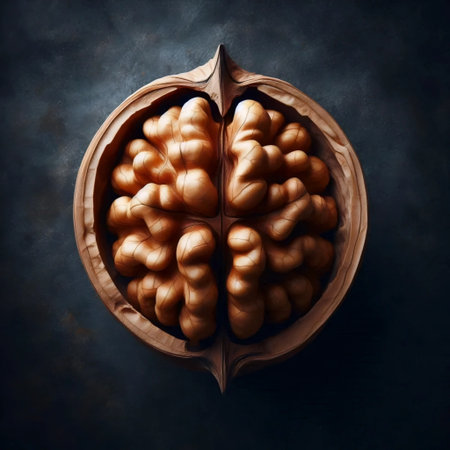 A cracked walnut revelation, Ai generated image