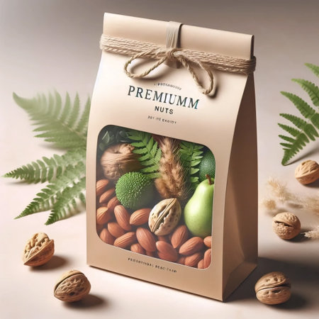 A luxury nuts packagingの写真素材