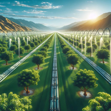 A sustainable nut farming, Ai generated imageの写真素材