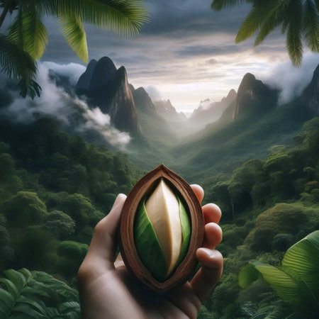 A fresh brazil nut, Ai generated image
