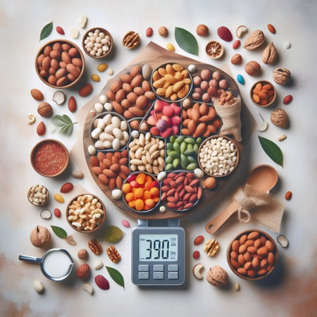 A nutritional nuts composition, Ai generated imageの写真素材