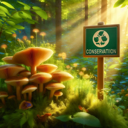 A mushroom conservation concept, Ai generated image