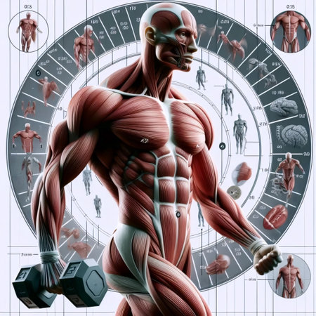 Fitness anatomy chart, Ai generated image