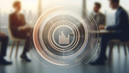 Circular progress diagram, Ai generated image