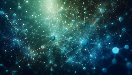 Blockchain growth graph, Ai generated image
