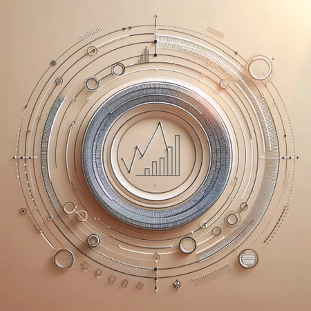 Circular progress diagram, Ai generated image