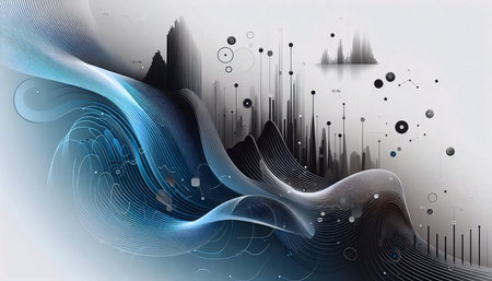 Gradient infographics with smooth transitions, AI generated image