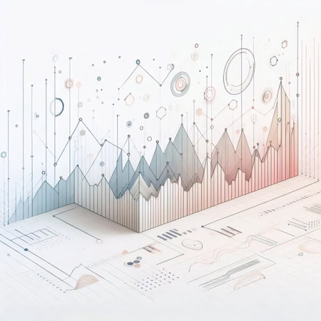 Minimalist flat charts for presentations, Ai generated imageの写真素材