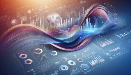 Gradient infographics with smooth transitions, AI generated image