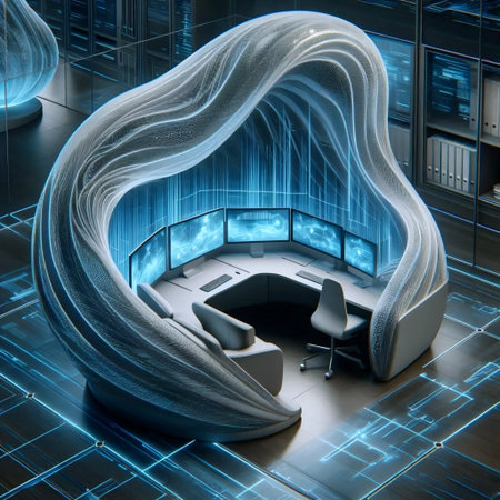 A glowing data pod, Ai generated image