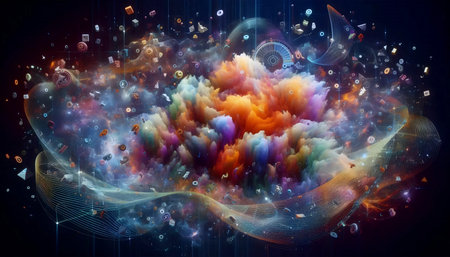 Quantum finance cloud, Ai generated image