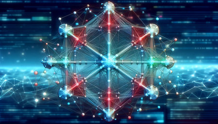 Topological hash graph, Ai generated image