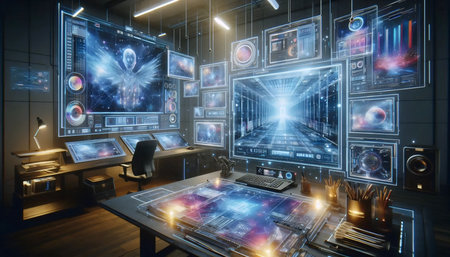 A virtual tech incubator, Ai generated image